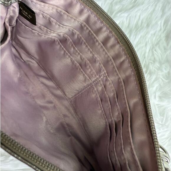 COACH Y2k Metallic Silver Long Double Zipper Wristlet - Picture 4 of 6